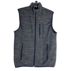 Johnnie-O West Coast Prep Vest Men's  Full Zip Pockets Golf Outdoor Gray S Lined